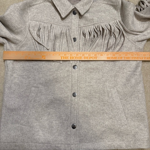 Flag & Anthem Arley Fringe Jacket Women’s Large Button Snap Front Western Boho - Picture 9 of 10